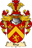 Welsh Family Coat of Arms (v.23) for Rhys (AP MAREDUDD AB OWAIN)