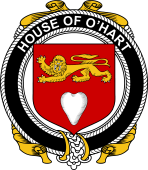 Irish Coat of Arms Badge for the O'HART family