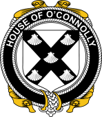 Irish Coat of Arms Badge for the O'CONNOLLY family