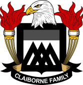 Coat of arms used by the Claiborne family in the United States of America