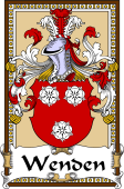 German Coat of Arms Wappen Bookplate  for Wenden