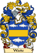 English or Welsh Family Coat of Arms (v.23) for Waite (or Wayte Norfolk)