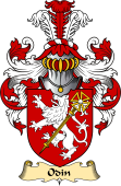 English Coat of Arms (v.23) for the family Odin or Odo