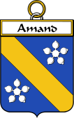 French Coat of Arms Badge for Amand