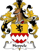 German Wappen Coat of Arms for Heppele or Heppel