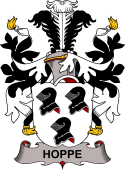 Coat of arms used by the Danish family Hoppe