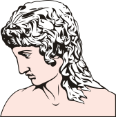 Gods and Goddesses Clipart image: Bust of Eros