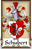 German Coat of Arms Wappen Bookplate  for Schubert