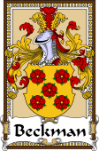 German Coat of Arms Wappen Bookplate  for Beckman