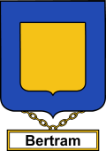 English Coat of Arms Shield Badge for Bertram