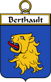 French Coat of Arms Badge for Berthault