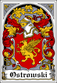 Polish Coat of Arms Bookplate for Ostrowski