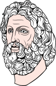 Gods and Goddesses Clipart image: Aesculapius Head