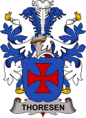 Norwegian Coat of Arms for Thoresen or Thorasen