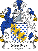 English Coat of Arms for the family Strother