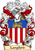 English or Welsh Family Coat of Arms (v.23) for Langford