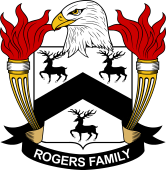 Coat of arms used by the Rogers family in the United States of America