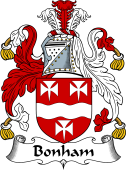 English Coat of Arms for the family Bonham