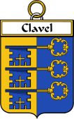 French Coat of Arms Badge for Clavel