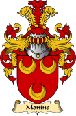 English Coat of Arms (v.23) for the family Monins