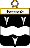 French Coat of Arms Badge for Ferrand