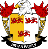 Coat of arms used by the Bryan family in the United States of America