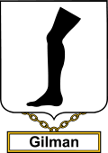 English Coat of Arms Shield Badge for Gilman