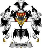 Irish Family Coat of Arms (v.25b) Stening