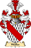 English Coat of Arms (v.23) for the family Walles