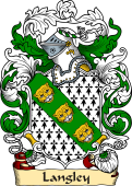 English or Welsh Family Coat of Arms (v.23) for Langley