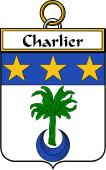 French Coat of Arms Badge for Charlier