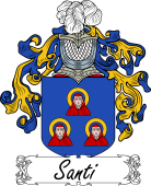 Araldica Italiana Coat of arms used by the Italian family Santi