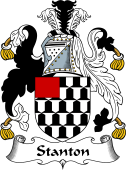 English Coat of Arms for the family Stanton or Staunton