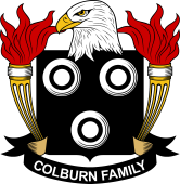 Coat of arms used by the Colburn family in the United States of America