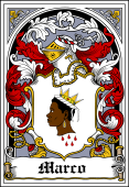Spanish Coat of Arms Bookplate for Marco