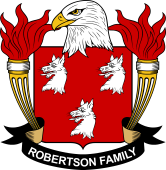 Coat of arms used by the Robertson family in the United States of America