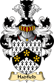 English Coat of Arms (v.23) for the family Hadfield or Hatfield