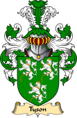 English Coat of Arms (v.23) for the family Tison or Tyson