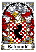 Italian Coat of Arms Bookplate for Raimondi