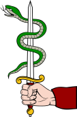 Arm 9c Cubit Sword, Serpent Entwined 2
