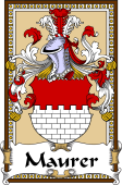 German Coat of Arms Wappen Bookplate  for Maurer