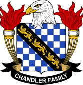 Coat of arms used by the Chandler family in the United States of America