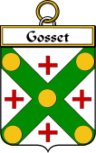 French Coat of Arms Badge for Gosset