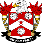 Coat of arms used by the Wadham family in the United States of America