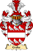 English Coat of Arms (v.23) for the family Croke