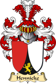 v.23 Coat of Family Arms from Germany for Hennicke