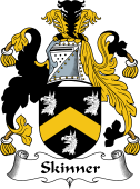 English Coat of Arms for the family Skinner