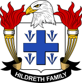 Coat of arms used by the Hildreth family in the United States of America