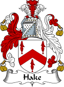 English Coat of Arms for the family Hake