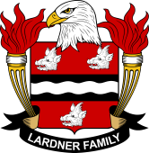 Coat of arms used by the Lardner family in the United States of America